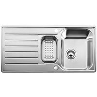 BLANCO LANTOS 6 S-IF Küchenspüle für 60 cm breite Unterschränke Mit IF-Flachrand und Ablauffernbedienung Edelstahl-Bürstfinish 519720