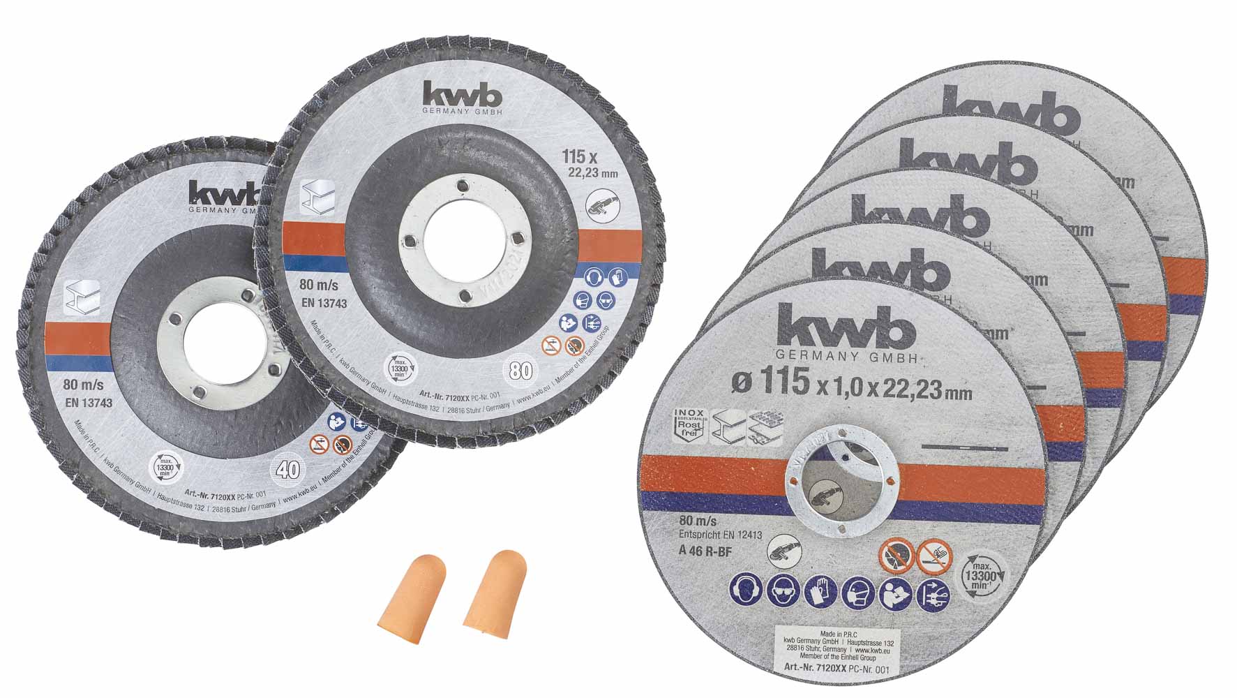 Metall-Set Trennscheiben 115 7er Dose