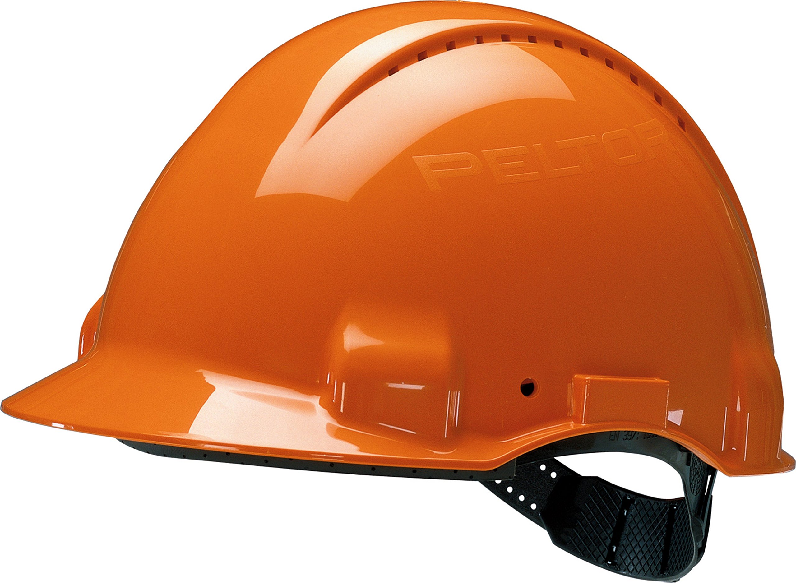 3M G30CUO Peltor Schutzhelm G3000C, ABS, Helm Innenausstattung mit Kunststoff SchWeißband und Pinnlock Verschluss, belüftet, Orange