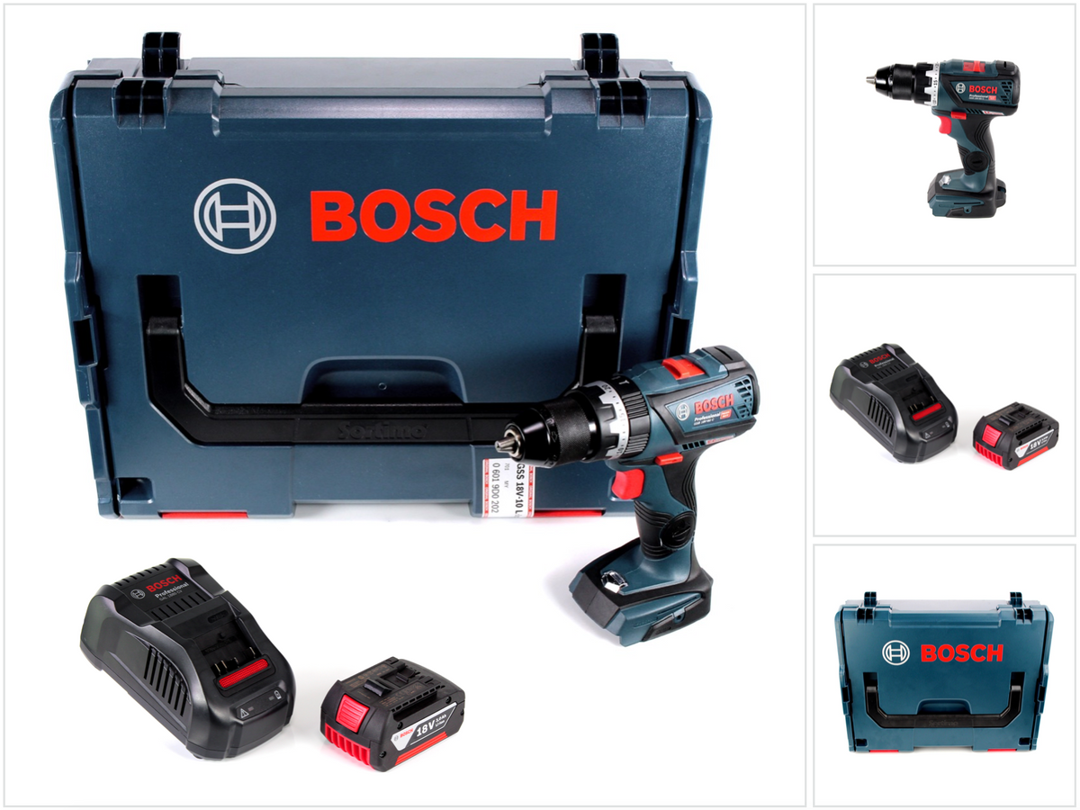 Bosch Professional GSR 18V-60 C Akku Bohrschrauber 18V 60Nm Brushless + L-Boxx ( 06019G1103 ) + 1x 3,0Ah Akku + Ladegerät