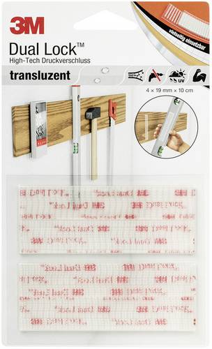 3M DL-HT Klettband zum Aufkleben Pilzkopf (L x B) 100mm x 19mm Transparent 4St.