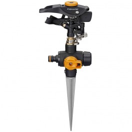 Fiskars pulsierender Sprinkler mit Erdspieß 360° ( 1027029 ) 26 m Bewässerung