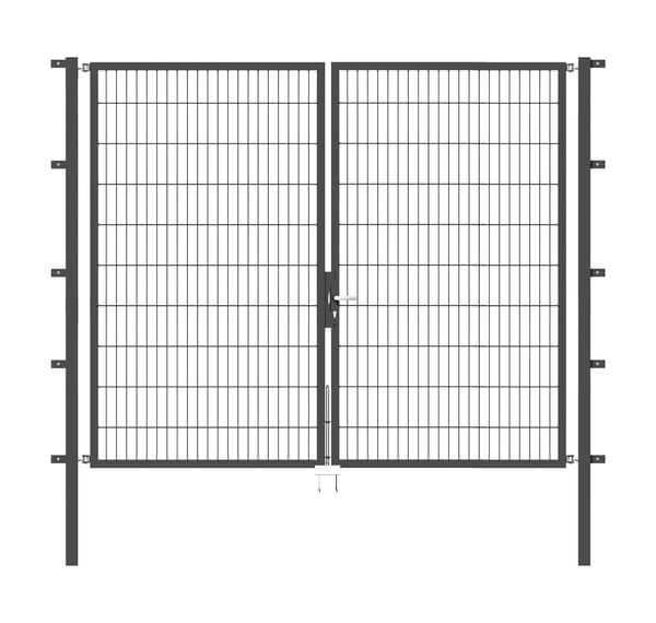 GAH Stabgitter-Doppeltor Flexo, anthrazit RAL 7016 2,0 m 180 cm