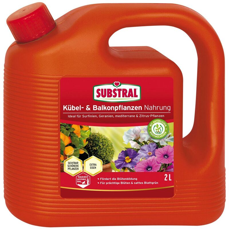 CELAFLOR-SUBSTRAL SUBSTRAL Kübel- & Balkonplanzen Nahrung NPK-Dünger 7-3-5, 2 Liter
