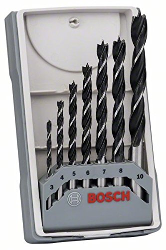 Bosch Professional 7 tlg. Holzspiralbohrer Set (für Holz, Zubehör Bohrschrauber)
