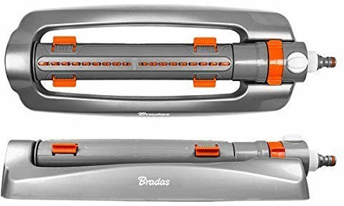Bradas WL-Z22 Viereckregner 375 qm, Rasensprenger, Regner, Sprinkler, Bewässerung, Kreisregner, Grau, 1055 cm