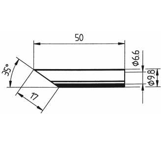 Ersa ERSADUR LeadFree Dauerlötspitze gerade angeschrägt 17 mm 0832LDLF