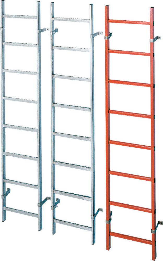 Zarges Schachtleiter 400mm lichte Breite GFK, 15 Sprossen