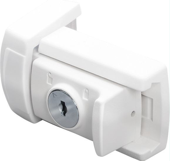 BURG-WÄCHTER Winsafe WZ 60 W SB Fenster- und Türriegel, 1 Stück, 45 x 80 x 36 mm, Weiß