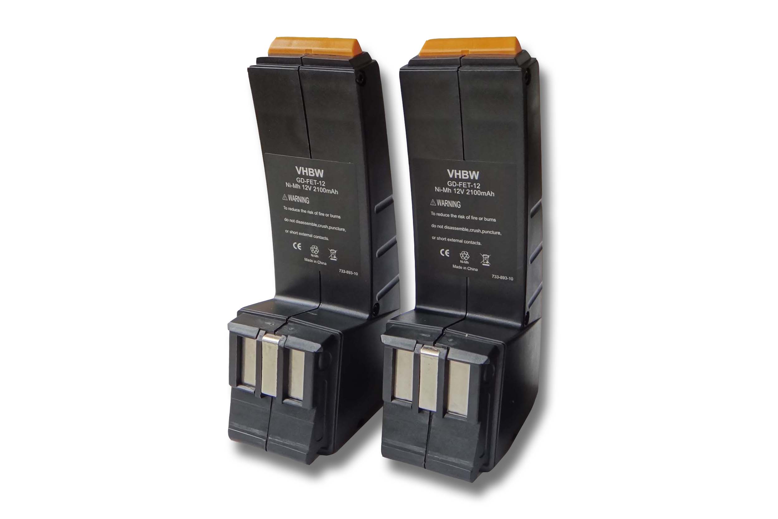 vhbw 2x Akku passend für Festo / Festool 486831, 488844, 489073, 489726, 489823, 489824, 489825, 490358, 490359 Elektrowerkzeug (3300mAh NiMH 12V)