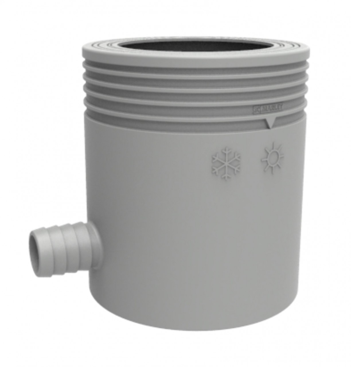 Marley Regensammler NW 105 mm, mit Filter und Überlaufstop, grau