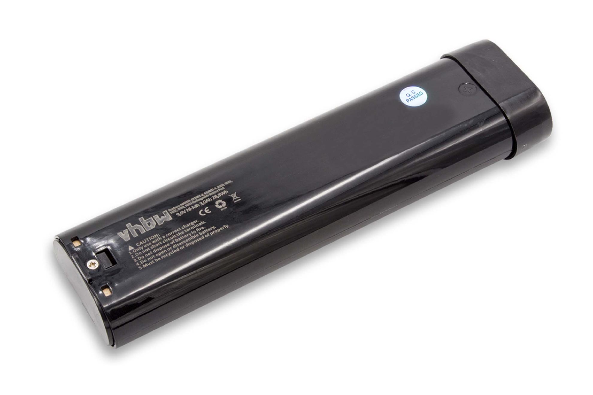 vhbw Akku passend für Makita 6094DW, 6095D, 6095DQ, 6095DW, 6095DWBE, 6095DWDE, 6095DWE, 6095DWL-2, 6096D Elektrowerkzeug (3000mAh NiMH 9,6V)