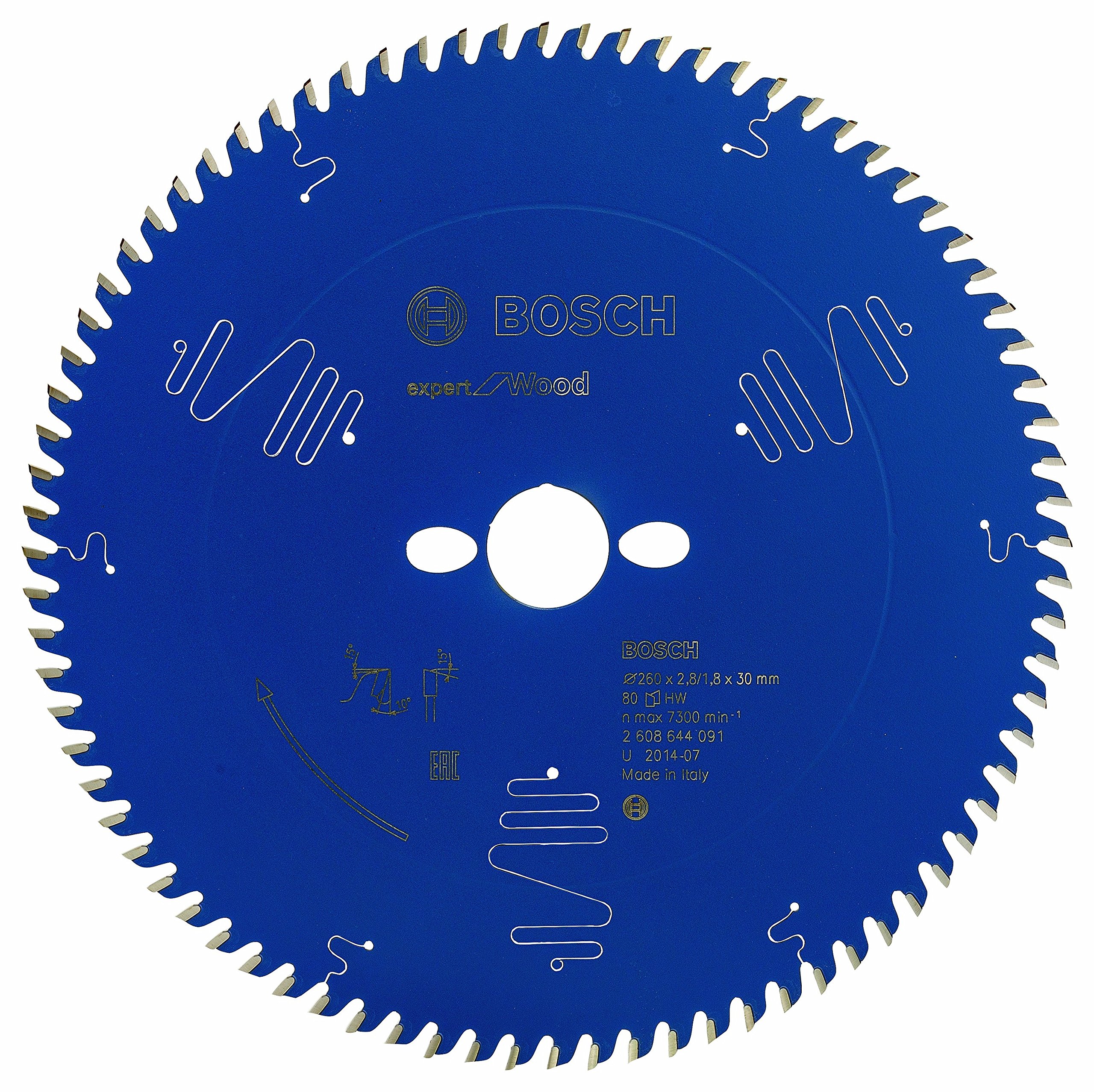 Bosch Professional Kreissägeblatt Expert für Wood (Holz, 260 x 30 x 2,8 mm, 80 Zähne, Zubehör Kreissäge)