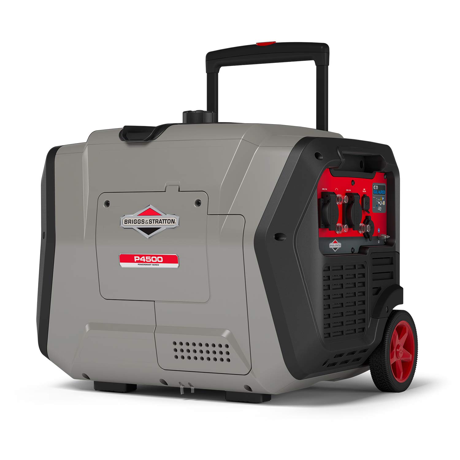 Briggs & Stratton 030806 Benzin Inverter Stromerzeuger Generator der PowerSmart Serie P4500 mit 4500 Watt/3700 Watt sauberem Strom, ultraleise und leichtgewichtig, W, 230 V