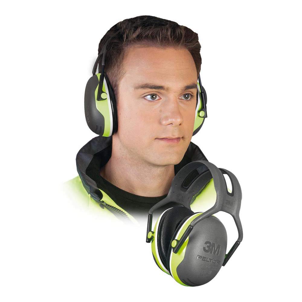 3M Peltor Kapselgehörschutz X4A neongrün - Gehörschützer mit verstellbarem Kopfbügel im schmalen Doppelbügel-Design - SNR 33 dB Hörschutz auch bei hohen Lautstärken