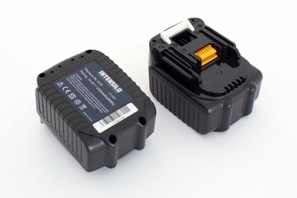 INTENSILO 2x Li-Ion Akku 2500mAh (14,4V) für Elektrowerkzeug Werkzeug Powertools Makita BDF444Z, BDF446RFE, BDF446Z, BDF448, BDF448RFE, BFL201RZ