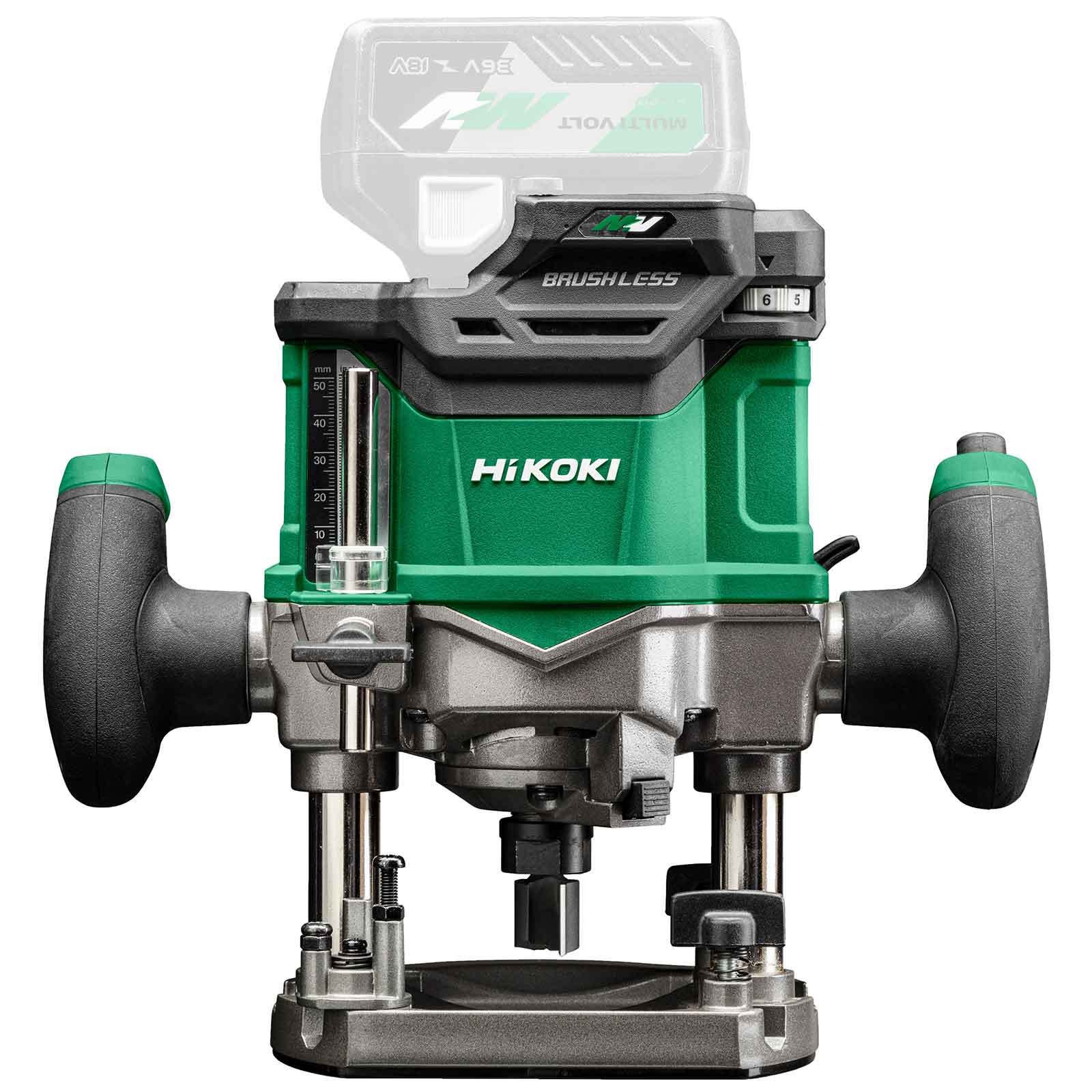 HiKOKI Akku-Oberfräse M3612DA, Kantenfräse, Einhandfräse, Nutfräse, 8-12 mm Spannzange - 36V