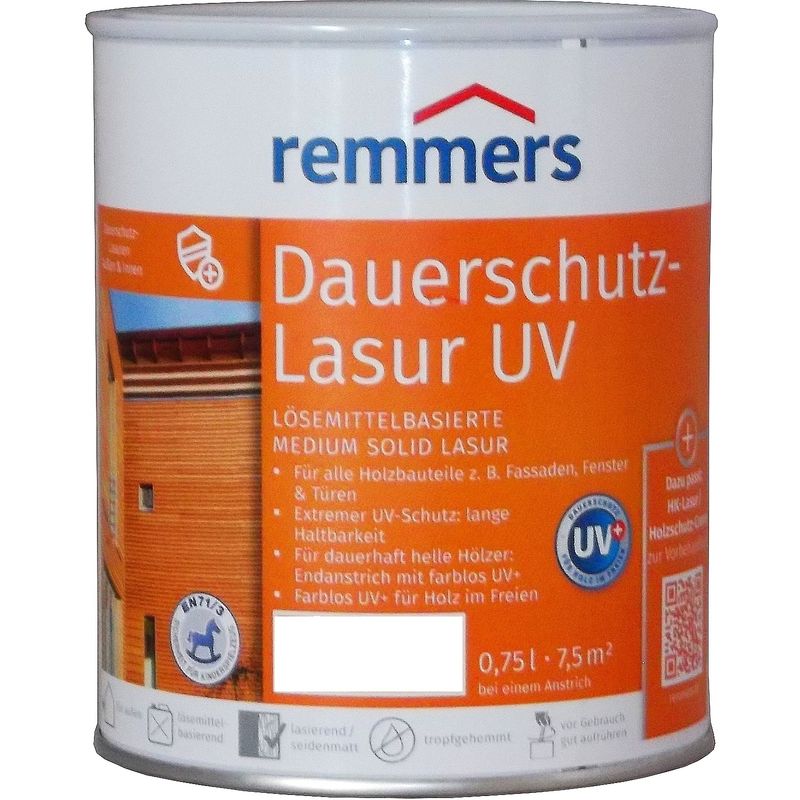 2,5 Liter Remmers Dauerschutz-Lasur UV Silbergrau