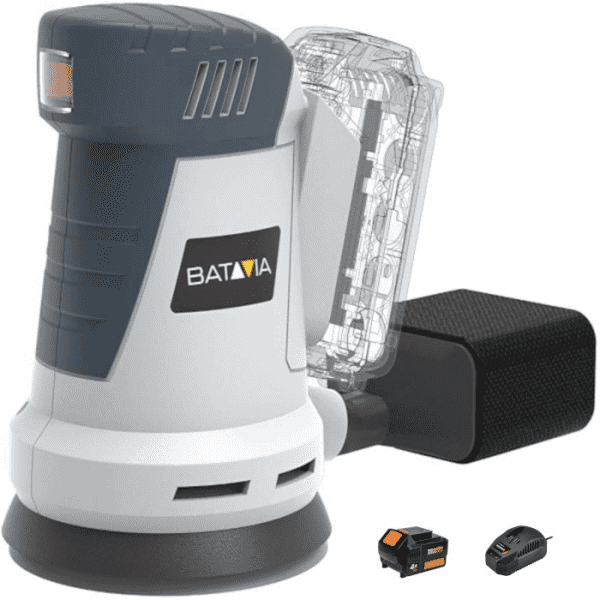Batavia Profi Akku Exzenterschleifer Schleifmaschine Schleifer 1x5Ah Akku plus Ladegerät
