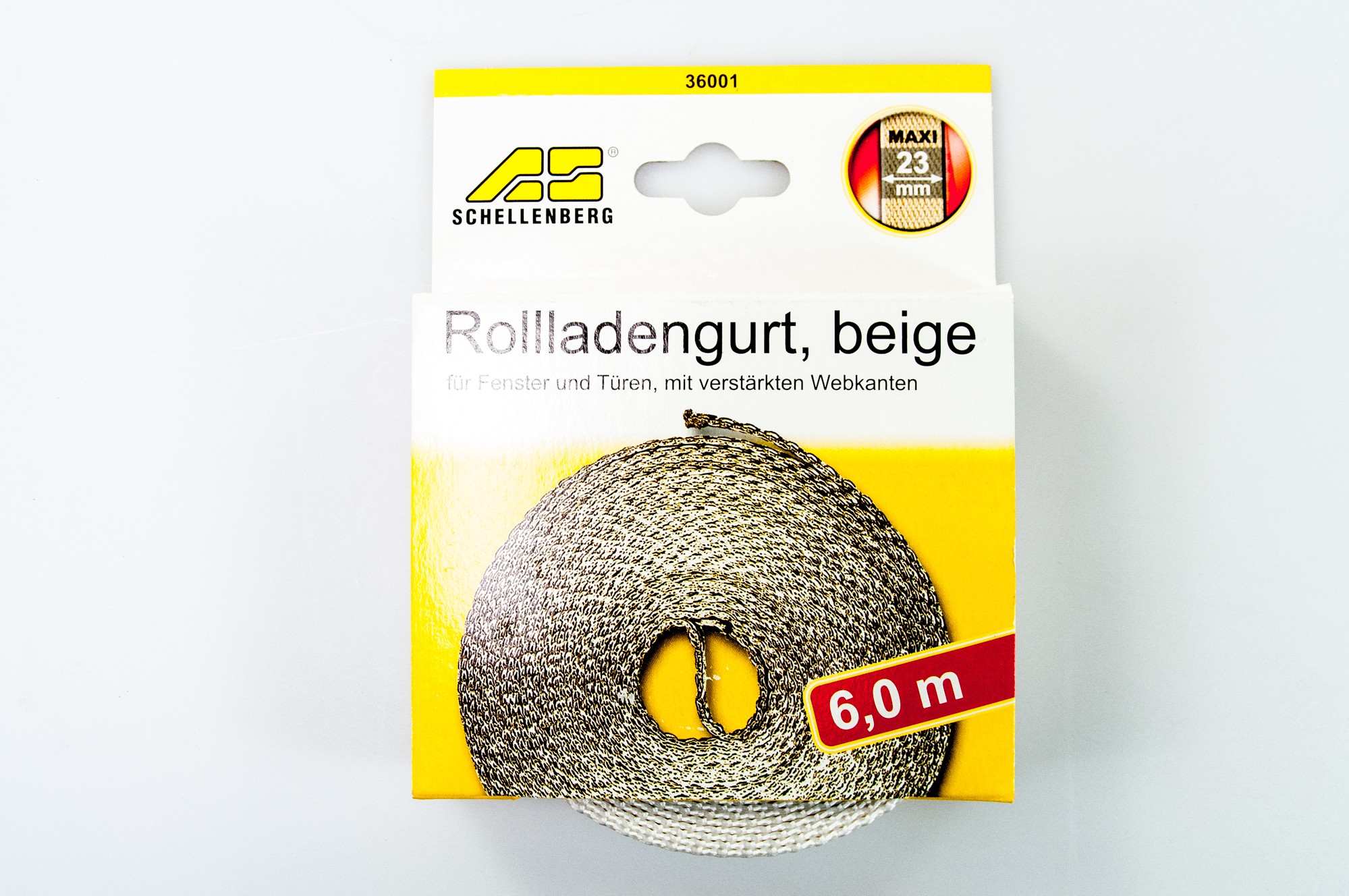 GURTBAND Rolladengurt 36001 Maxi 23 Mm 6,0mtr Beige36001