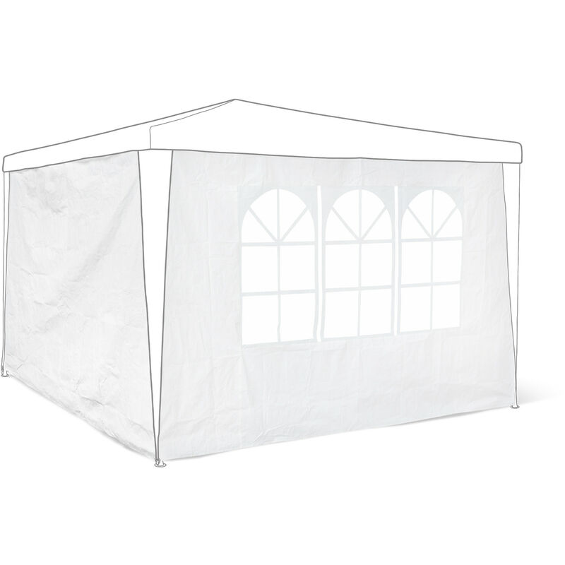 Relaxdays - Pavillon-Seitenteile 2-er Set für 3 x 3 m Pavillons Seitenwand mit Fenster für Gartenpavillon und Faltpavillon 2 Teile mit 4052025997700