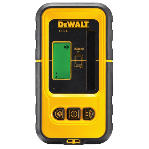 DeWalt Empfänger- Laser-Detektor (für DW088 und DW089, bis 50 Meter, einfache Handhabung, Feuchtigkeits- und Spritzwasser geschütztes Gehäuse, LCD-Display) DE0892