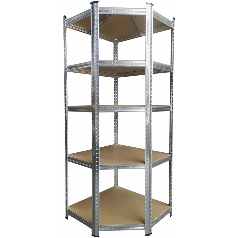 Eck-Schwerlastregal Steckregal mit 5 Ebenen 875 Kg Tragkraft