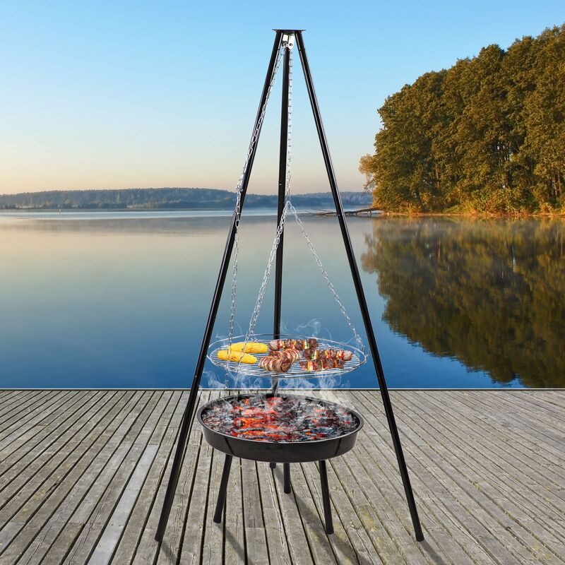 Dreibein Grill Cordoba Standgrill Schwenkgrill Camping Dreibeingrill