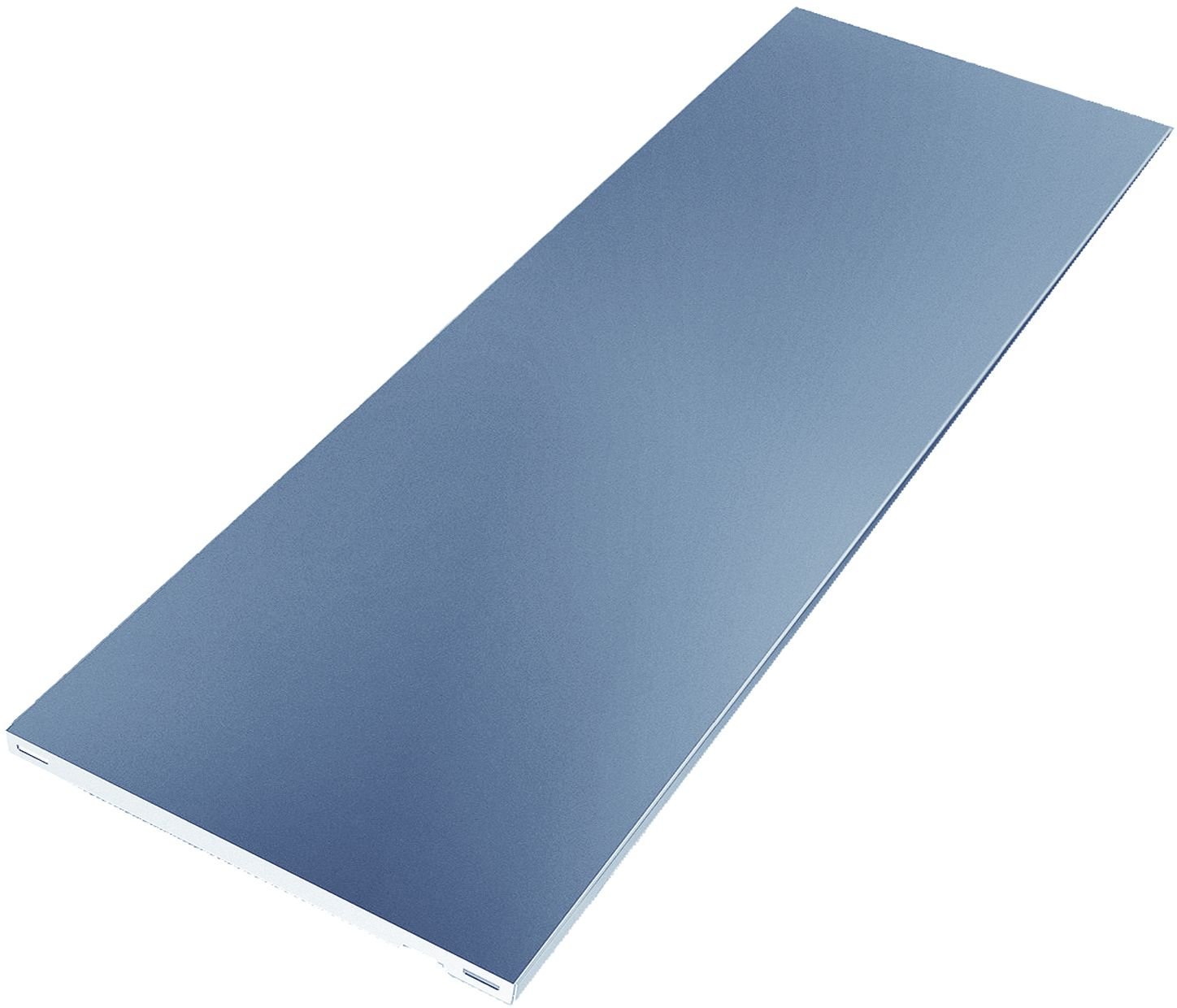 Element System 10700-00033 Stahlfachboden Regalboden - 2 Stück-B x T = 80 x 35 cm-weißaluminium-für Wandschiene und Pro-Regalträger