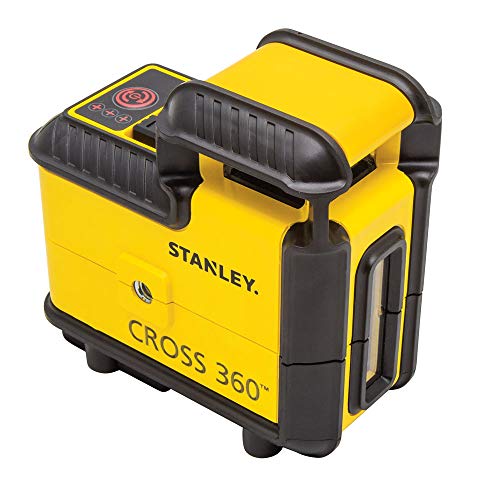 Stanley STHT77504-1 Kreuzlinienlaser SLL360° (mit roter Diode, 360° horizontale vertikalen Linie, selbstnivellierend, Laserklasse 2, inkl. Wandhalterung, 2x Batterien & Transporttasche, 1,5 V)