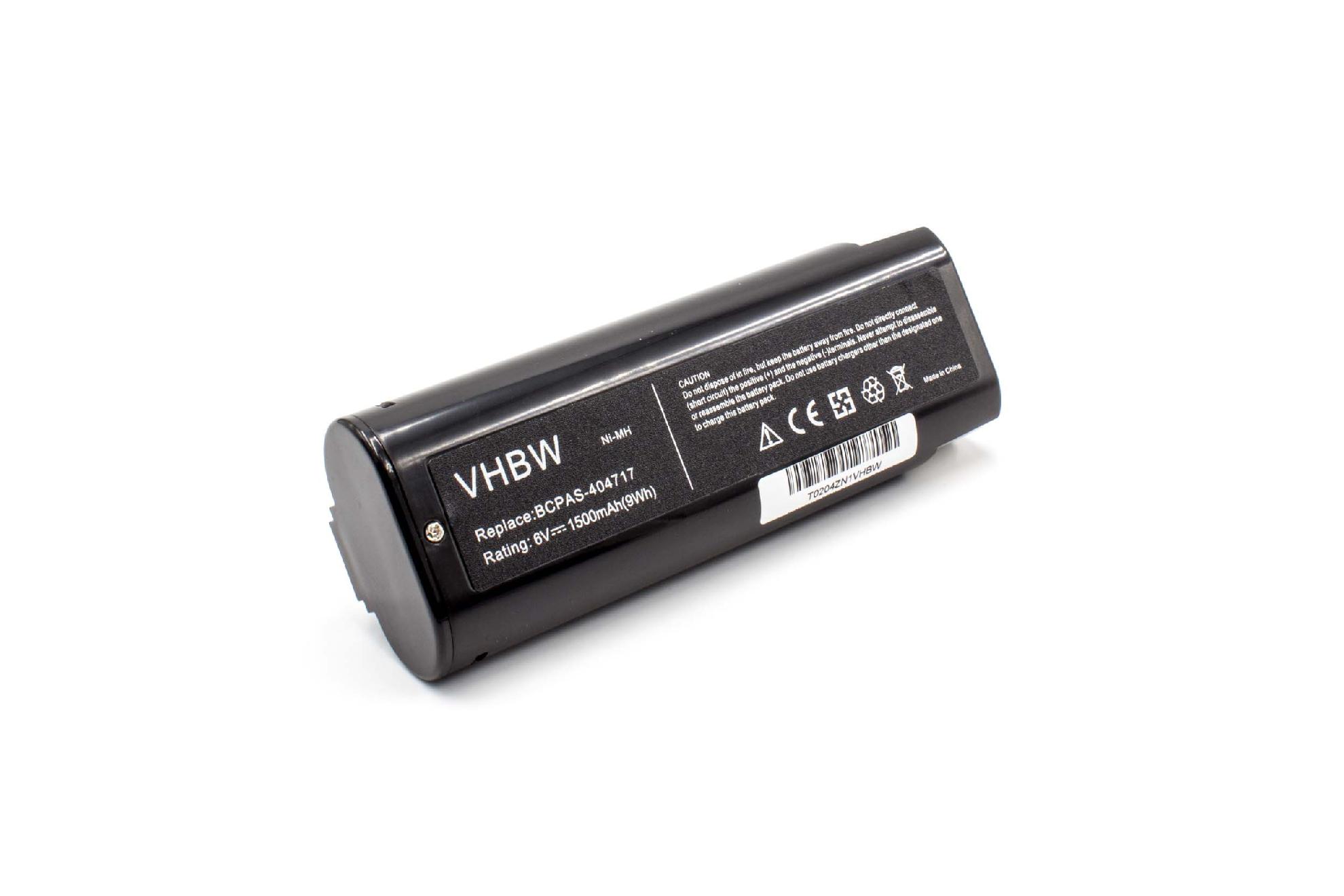 vhbw Akku passend für Paslode IM250A, IM300, IM325, IM350 + Plus, IM350 Nail Gun, IM350/90 CT, IM350A, IM350ct Elektrowerkzeug (1500mAh NiMH 6V)