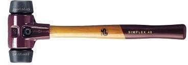 SIMPLEX-Schonhämmer, mit Stahlgussgehäuse und hochwertigen Holzstiel | Ø=40 mm | 3002.040