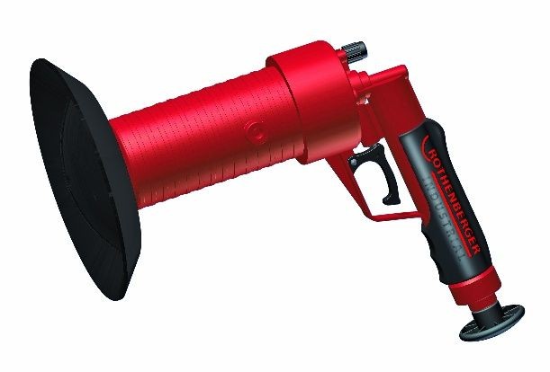 Rothenberger Industrial Pressluft Rohrreiniger inkl. 4 Gummiadapter