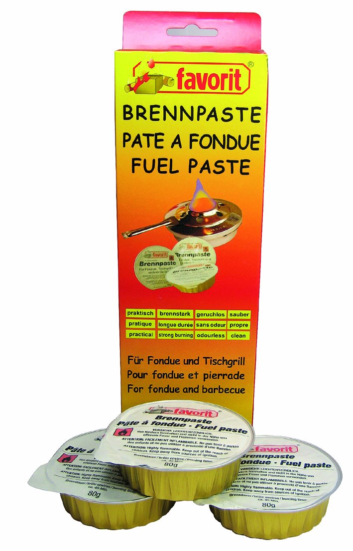 Favorit 1811 Brennpaste 3 x 80 g Einwegschalen