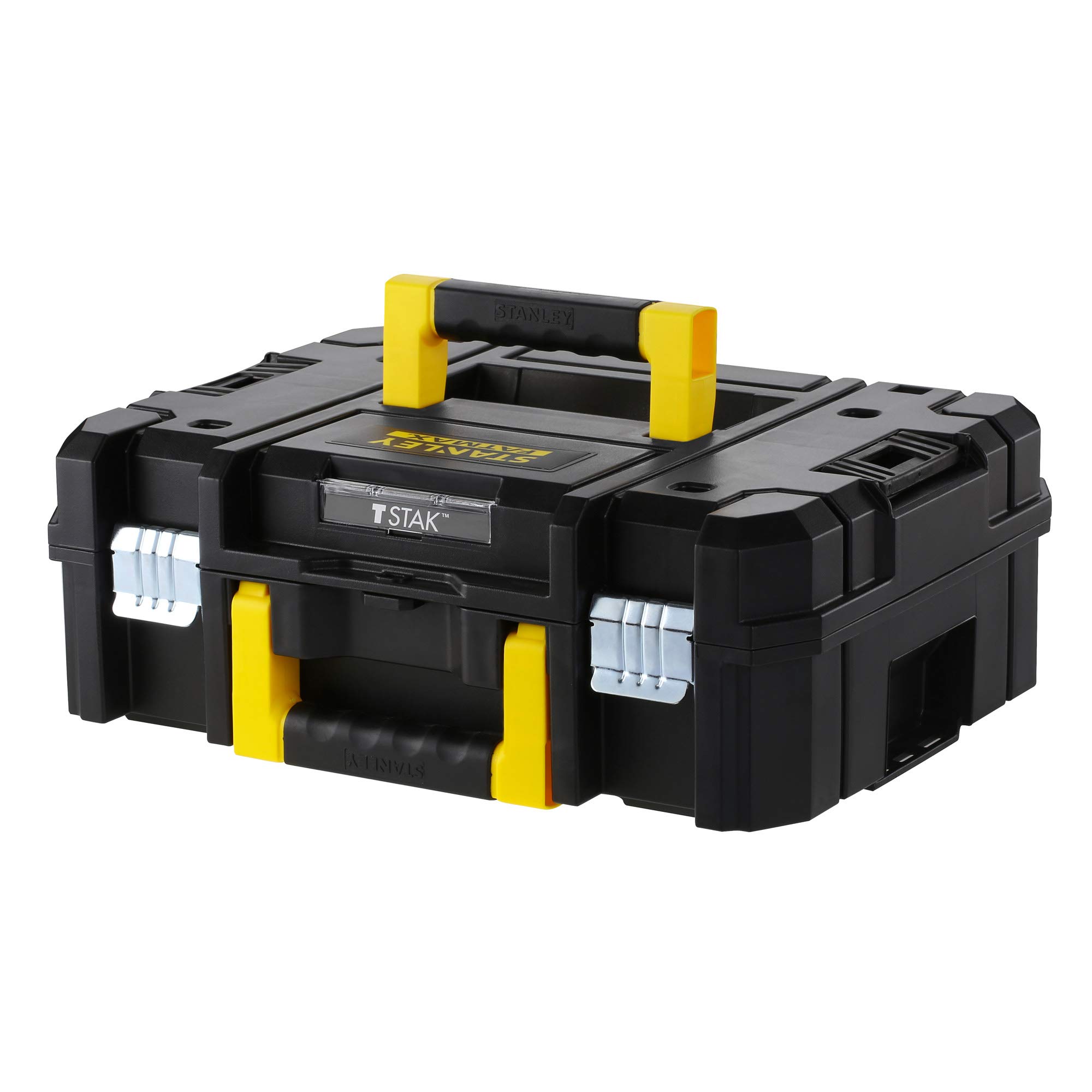 Stanley FMST1-71966 FatMax Pro-Stack Werkzeugbox (13.5 Liter, für kleinerer Handwerkzeuge + Elektrowerkzeuge, mit Schaumstoff-Einlage, rostfreie Metallverschlüsse, stapelbar