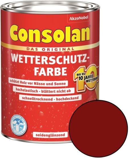 Consolan Wetterschutz-Farbe Rotbraun 750 ml braun