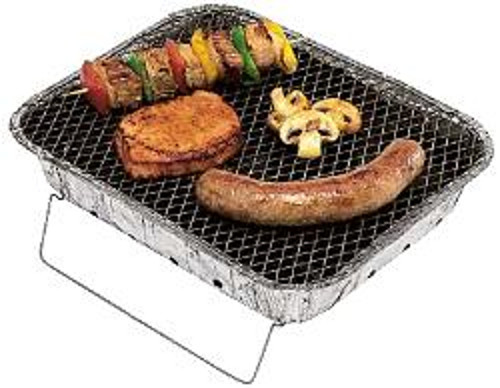 5x Einweg-Grill Holzkohlegrill Campinggrill Picknickgrill Einweggrill Grillkohle