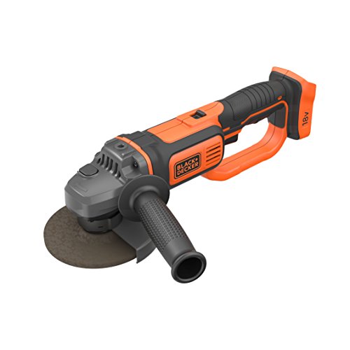 Black plus Decker BCG720N Winkelschleifer 18V, 125mm Scheiben-Ã¸, Sanftanlauf, für Trenn, Schleif- und Schrupparbeiten, mit Zusatzhandgriff, Schutzhaube und Zubehör, ohne Akku und Ladegerät 125 mm Akku
