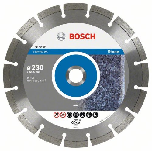 Bosch Professional Diamanttrennscheibe Standard für Stone, 125 x 22,23 x 1,6 x 10 mm, 10-er Pack, 2608603236
