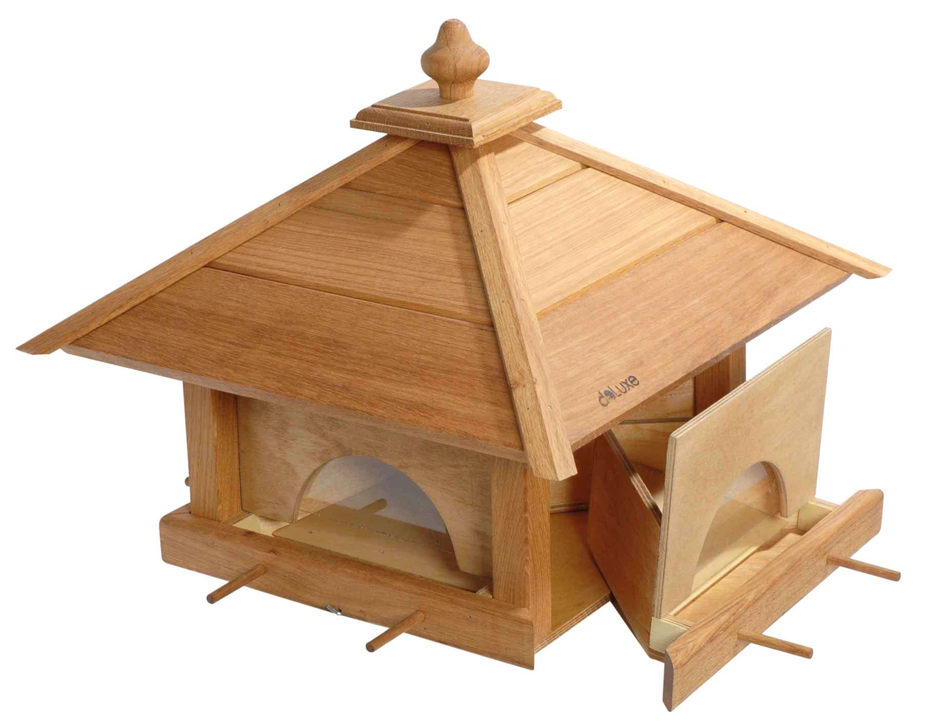 LuxusVogelhaus 46700e Großes XXL Vogelhaus aus Holz (Eiche) mit