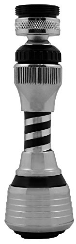 Eyepower Wasserhahn Verlängerung Perlator Strahlregler 12 cm Schwenkbrause Flexischlauch