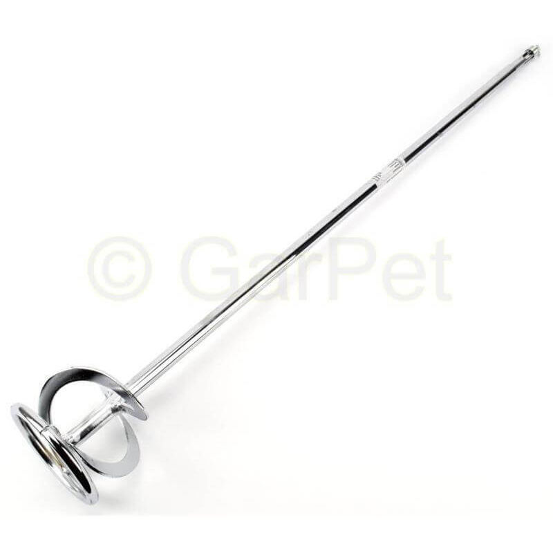 Garpet Rührstab SDS verzinkt 80 x 600 x 12 mm 1 Stück Mischer Mörtel Gips Farb Rührer Mixer Quirl Wendel