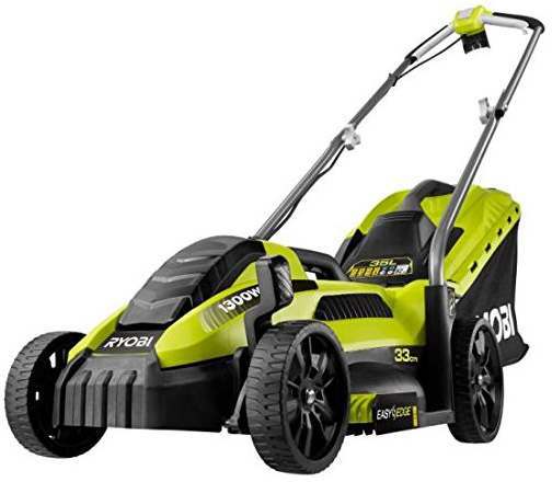 Ryobi ElektroRasenmäher RLM13E33S, Grasmäher mit 1300 W, 33 cm