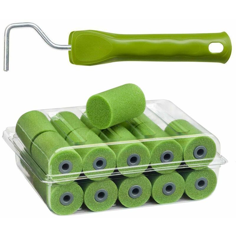 20 x Colorus Lackierwalze 5 cm superfein PLUS | Lackierroller klein, beidseitig gerade | Lackrolle für Lacke auf Wasserbasis, leicht