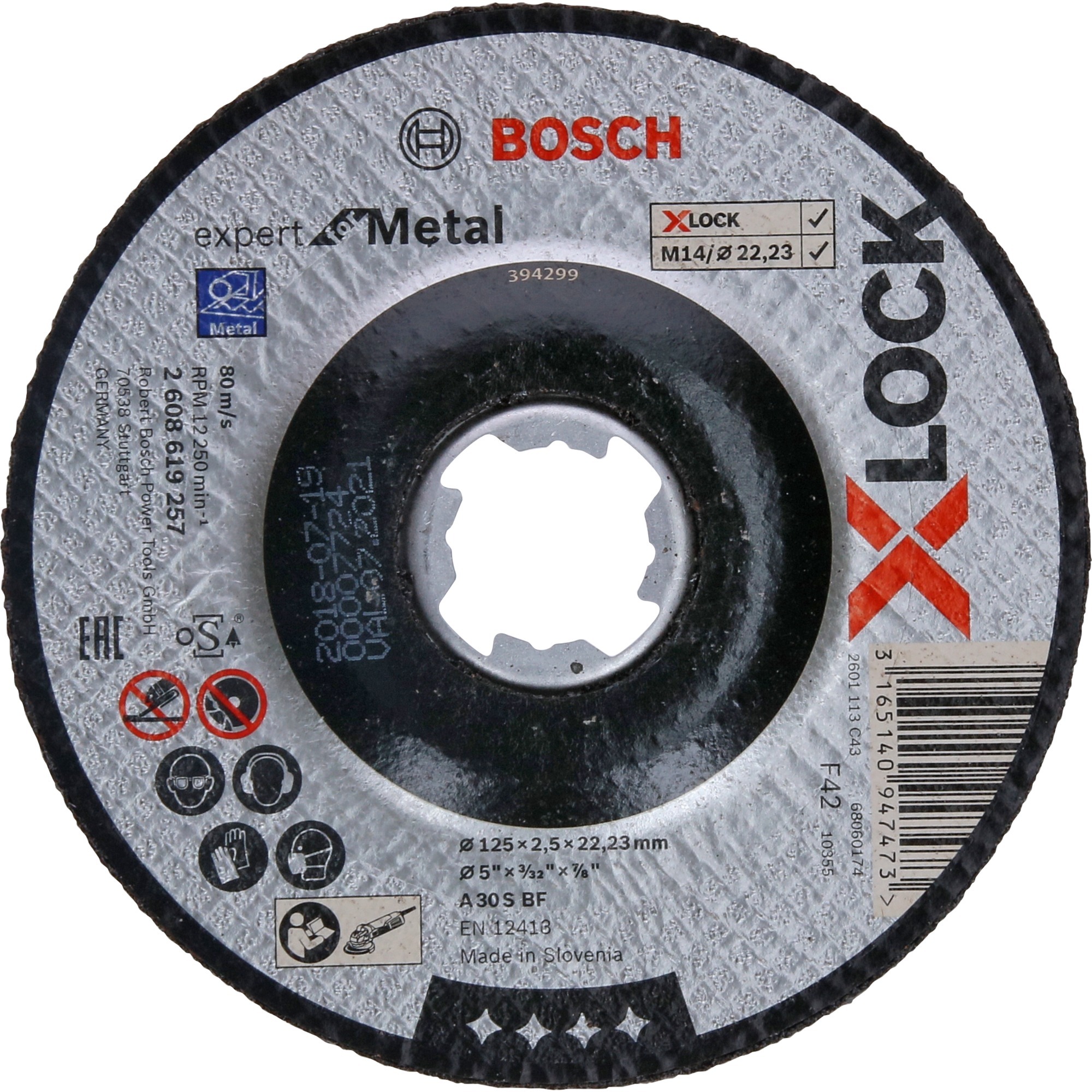 Bosch Professional Trennscheibe X-LOCK Expert for Metal 125mm gekröpft, 125 x