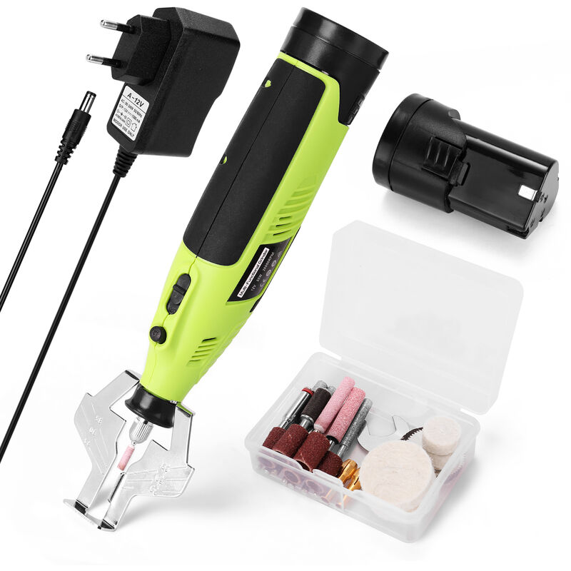 Zwei tragbare tragbare Kettenschleifmaschinen Schleifmaschine ChainSaw Schleifwerkzeug Elektrische Schleifwerkzeuge mit Lithiumbatterie Schnelle,