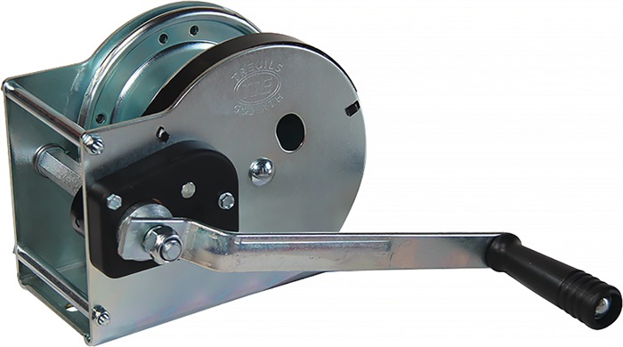 Seilwinde Zugkr.900kg Seil-D.6mm Seilaufnahme 19m selbstbremsend verz.