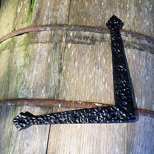 Antikas Eckversteifung Blendladen Winkel aus Gusseisen, schwarz pulverbeschichtet, 20,5 x 20,5 cm, 8 mm Materialstärke