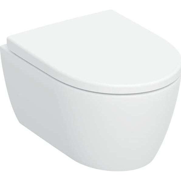 Geberit iCon spülrandloses Wand-WC, Weißglanz, mit Soft-Close-Sitz und ...