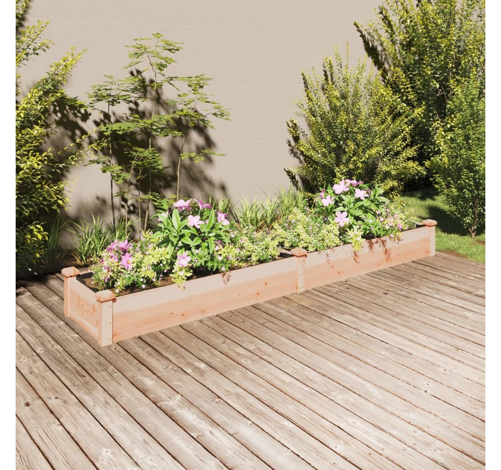 vidaXL Hochbeet aus massivem Tannenholz, 240 x 45 x 25 cm, unbehandelt